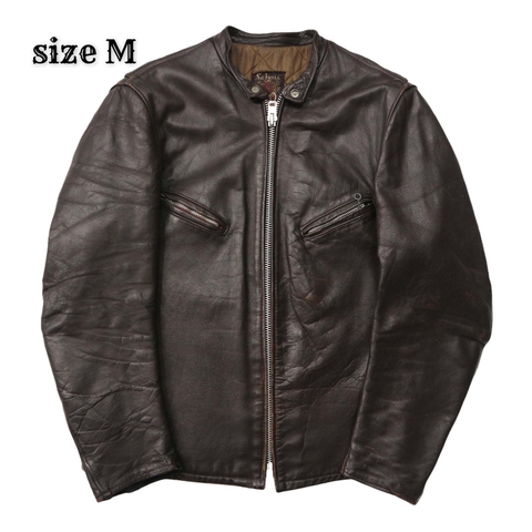 Vintage 60s Schott Biker Leather Jacket Size M