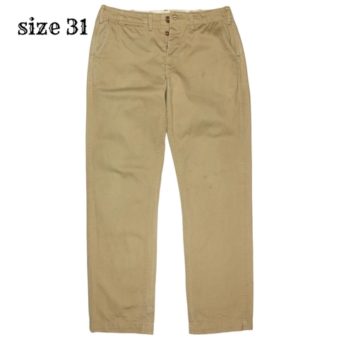 Beams Japan Type Officer Khaki Trousers Size 31