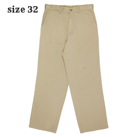 Old Edwin Made in JP Khaki Work Trousers Size 32
