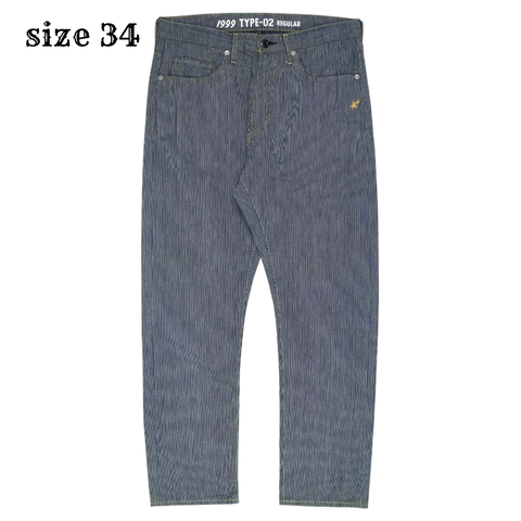 A Bathing Ape 1999 Type-02 Regular Stripe Jeans Size L / 34