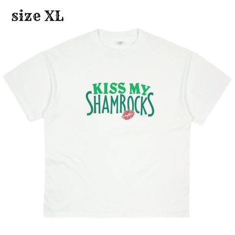 Vintage T-shirt Made in USA Kiss My Shamrocks Size XL