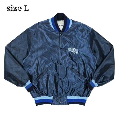 Vtg DeLong Made in USA Trucker Team Jacket Size L