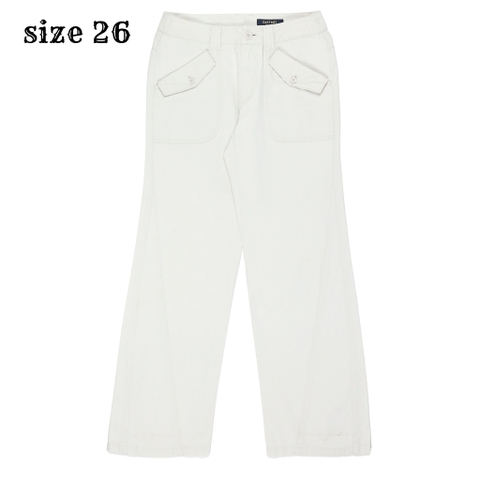 Eastboy White Canvas Bootcut Pants Size 26
