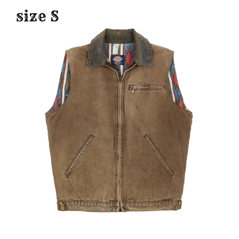 90s Dickies Aztec Lined Work Vest Size S