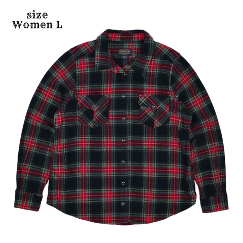 Pendleton Brand Wool Plaid Shirt Women Size L