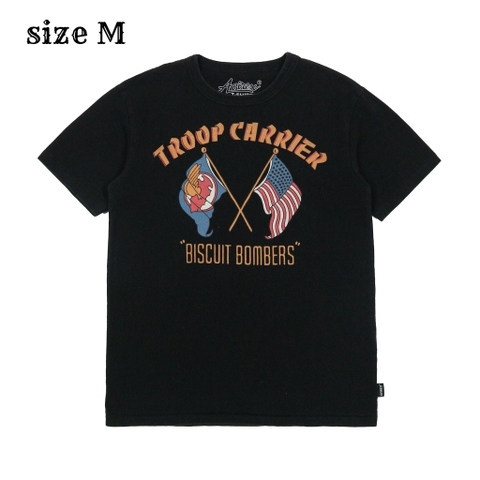 Avirex Black Army Graphic Print T-Shirt Size M