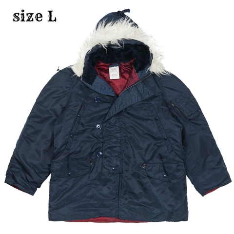 Vtg Hope MFG USA Navy N-3B Parka Size L