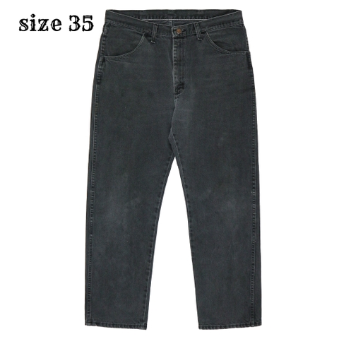 90s Rustler Faded Black Denim Worker Jeans Size 35