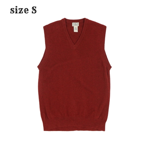 L.L.Bean V-neck Lambswool Vest Size S