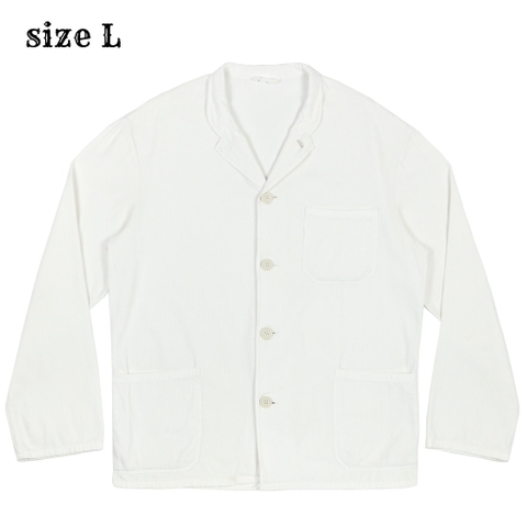 Vtg European Workwear White Herringbone Jacket Size L