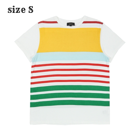 A.P.C. Paris Color Stripe T-Shirt Size S