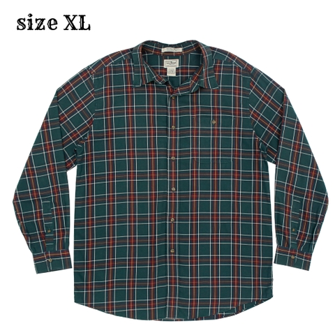 L.L.Bean Classic Plaid Check Shirt Size XL