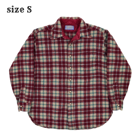 Vintage 70s Pendleton Wool Plaid Shirt Size S