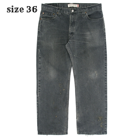 2010s Levi's 505 Black Denim Jeans Size 36