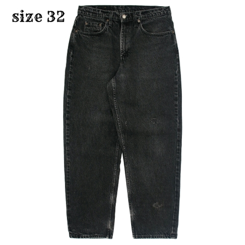90s Levi's 535 Canada Black Denim Jeans Size 32