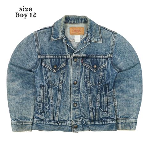 Vintage 80s Levi's USA Trucker Denim Jacket Boy Size 12