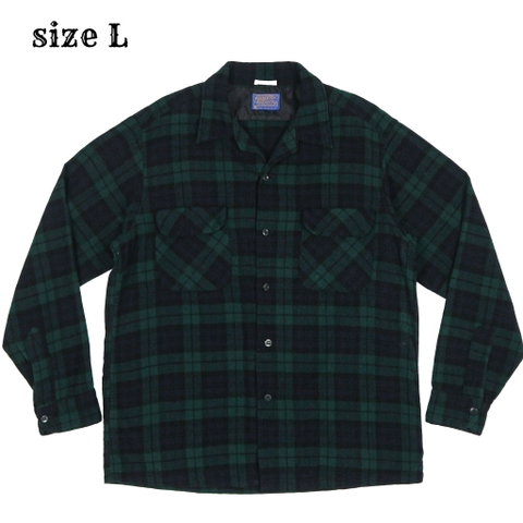 Vintage 60s Pendleton Wool Plaid Shirt Size L