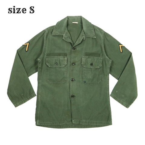 Vtg 60s U.S. Army OG-107 Sateen Shirt Size S