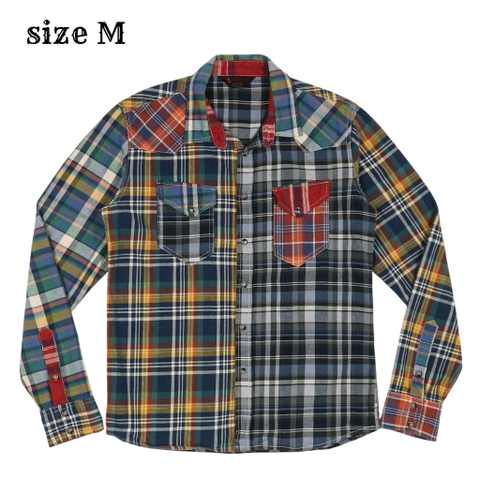 Kriff Mayer Multi Flannel Western Shirt Size M