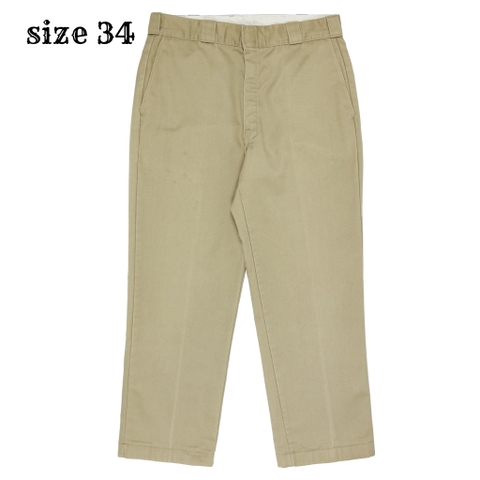 Vtg L.L.Bean USA Made Cotton-lined Khaki Trousers Size 34