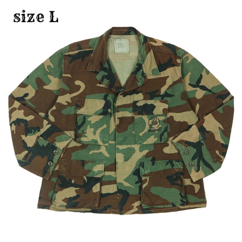 80s U.S. Army BDU Woodland Camo Jacket Size L