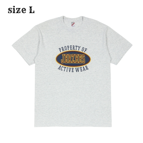 90s Jerzees Made in USA Logo Print T-Shirt Size L