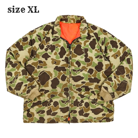 Vtg Stearns USA Duck Camo Downfill Hunting Jacket Size XL