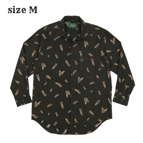 Gains Borou Made in JP Feather Print Shirt Size M