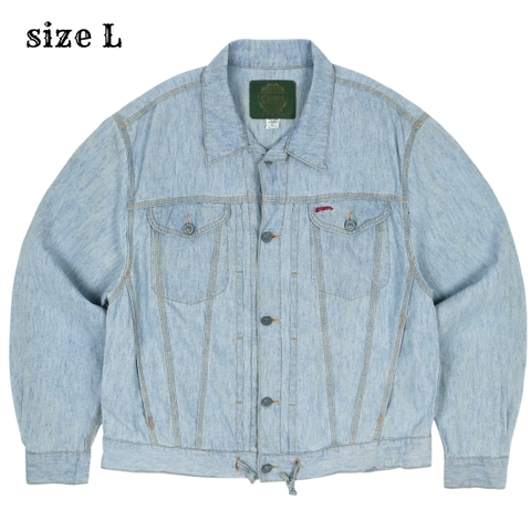 90s Edwin Japan Cotton Hemp Trucker Jacket Size L
