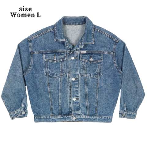 90s Guess Brand Denim Jacket Women Size L