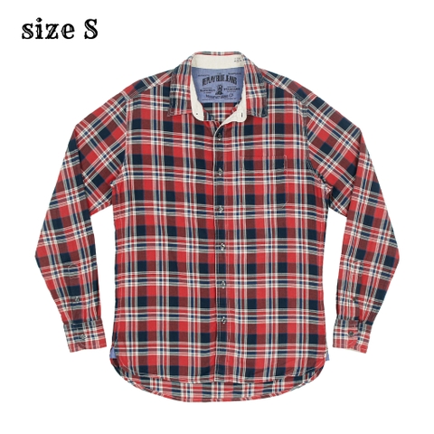 Replay Brand Herringbone Plaid Shirt Size S