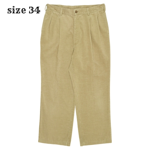 90s Casey Jones Corduroy Pleated Trousers Size 34