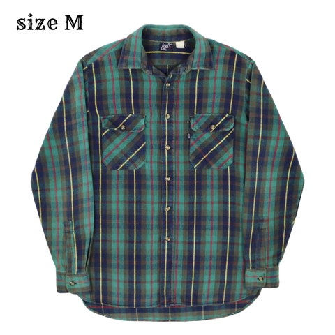 80s Levi's USA Plaid Flannel Shirt Size M