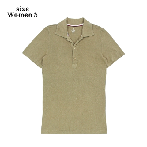45R 45rpm Japan Olive Polo Shirt Women Size S