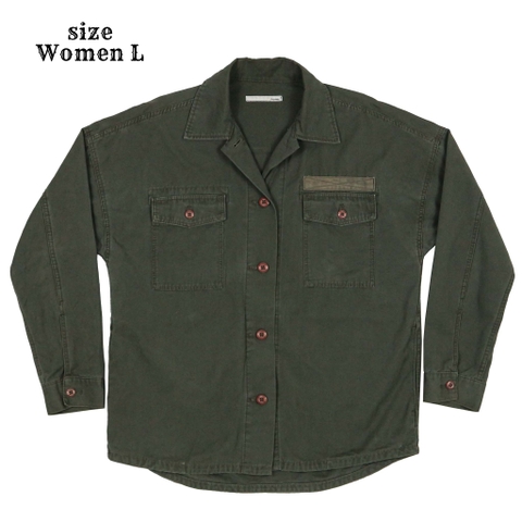 Moussy Olive Military Jacket Women Size L