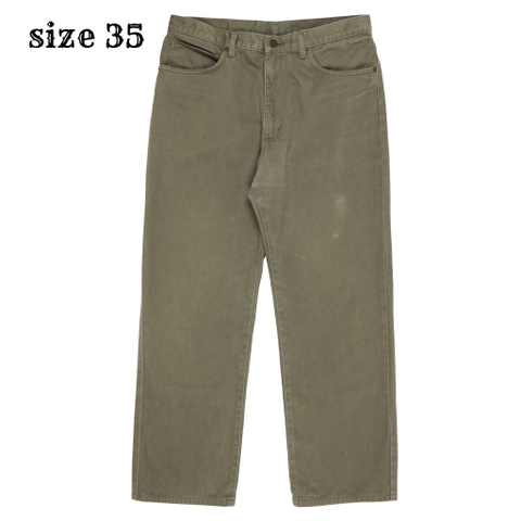 90s Wrangler Japan Made Olive Jeans Size 35
