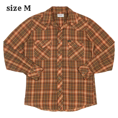 Vintage 70s Wrangler USA Western Shirt Size M