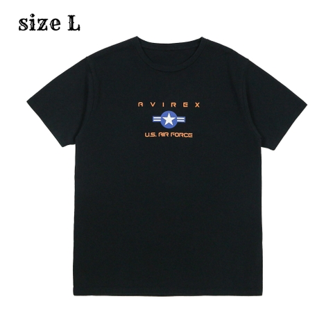 Avirex Heavy Cotton Black Graphic T-Shirt Size L