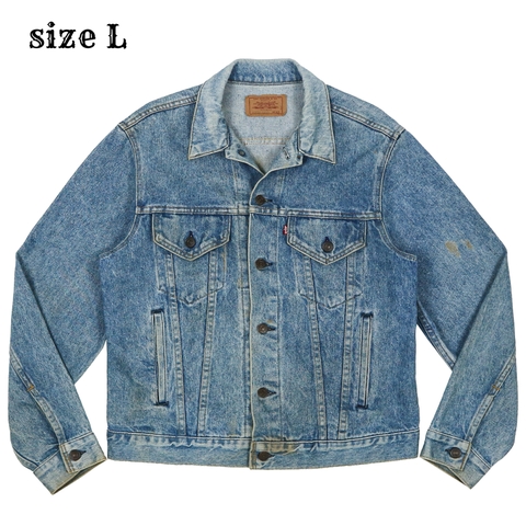 Vtg 80s Levi's USA Trucker Denim Jacket Size L