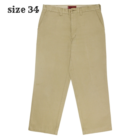 2000s Levi's 504 Khaki Trousers Size 34