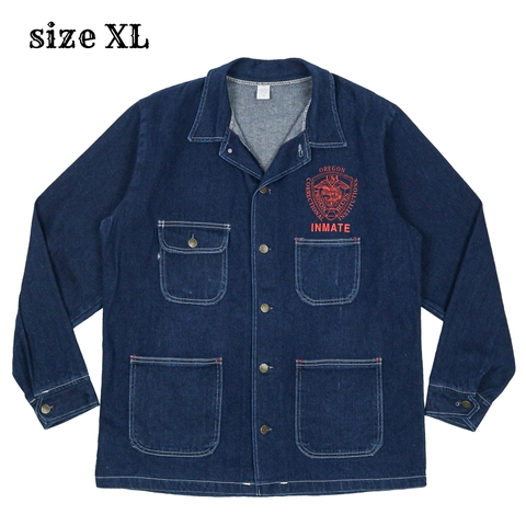 Prison Blues USA D.O.C. Denim Chore Jacket Size XL