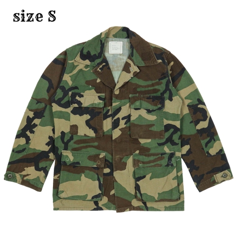 80s U.S. Army BDU Woodland Camo Jacket Size S