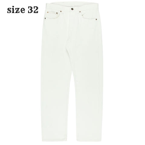 80s Levi's 501 Made in USA White Denim Jeans Size 32x31