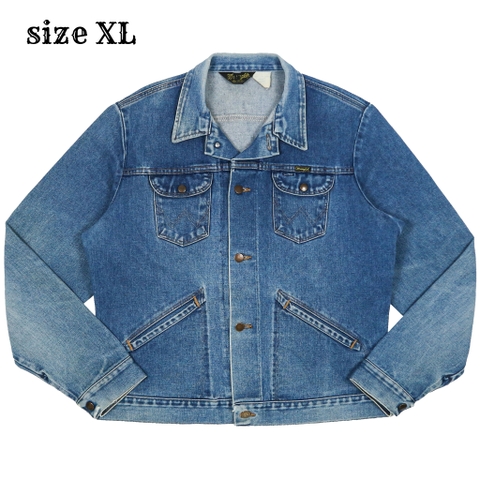 Vtg 80s Wrangler USA Denim Jacket Size XL