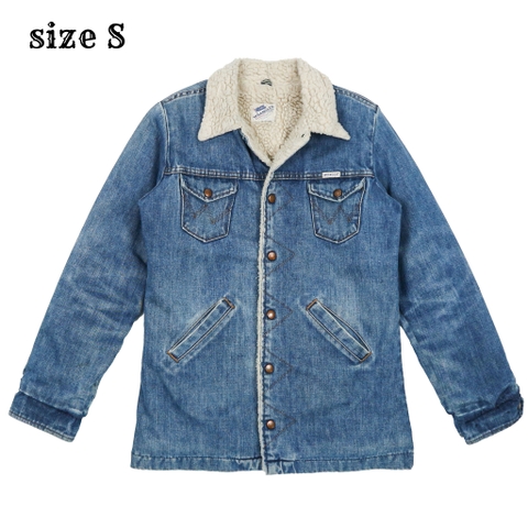 Vtg 80s Wrangler USA Sherpa-lined Denim Jacket Size S