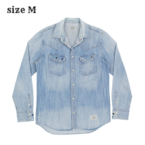Stooge & Co Denim Western Shirt Size M