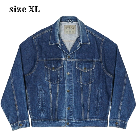 Pilot Brand Denim Trucker Jacket Size XL