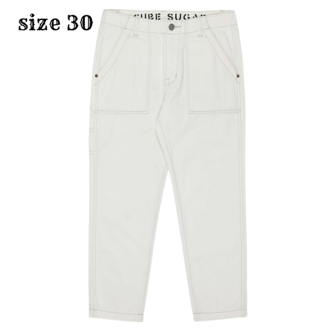 Cube Sugar Cream White Utility Pants Size 30