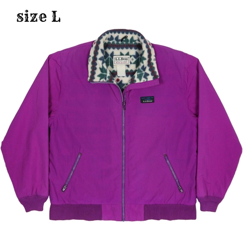 Vtg L.L.Bean Aztec Fleece Warm-up Jacket Size L
