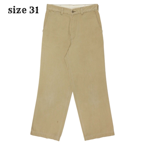 Schott Made in JP Wide Fit Khaki Trousers Size 31